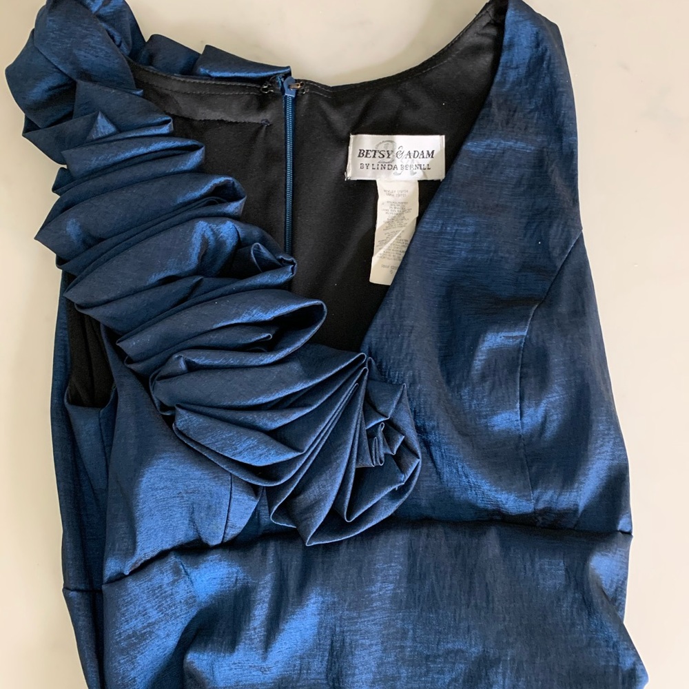 Betsy & Adam Navy Blue Evening Dress